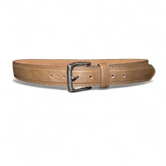 Wolverine Light Brown leather  Work belt with silver buckle Size 40 - Picture 1 of 5